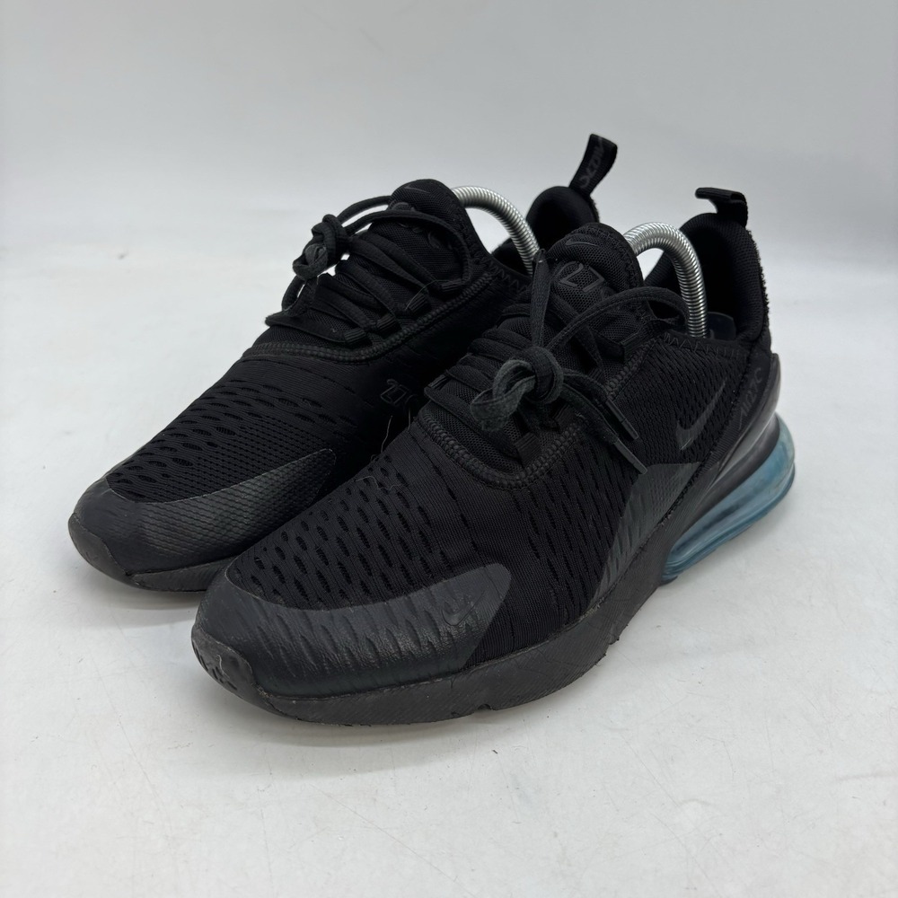 Nike Air Max 270 Shoes Mens 8 Triple Black Running Athletic Workout Sneakers